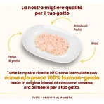 Almo Nature HFC Pechuga de pollo natural - Comida húmeda completa para gatos adultos, 150 g