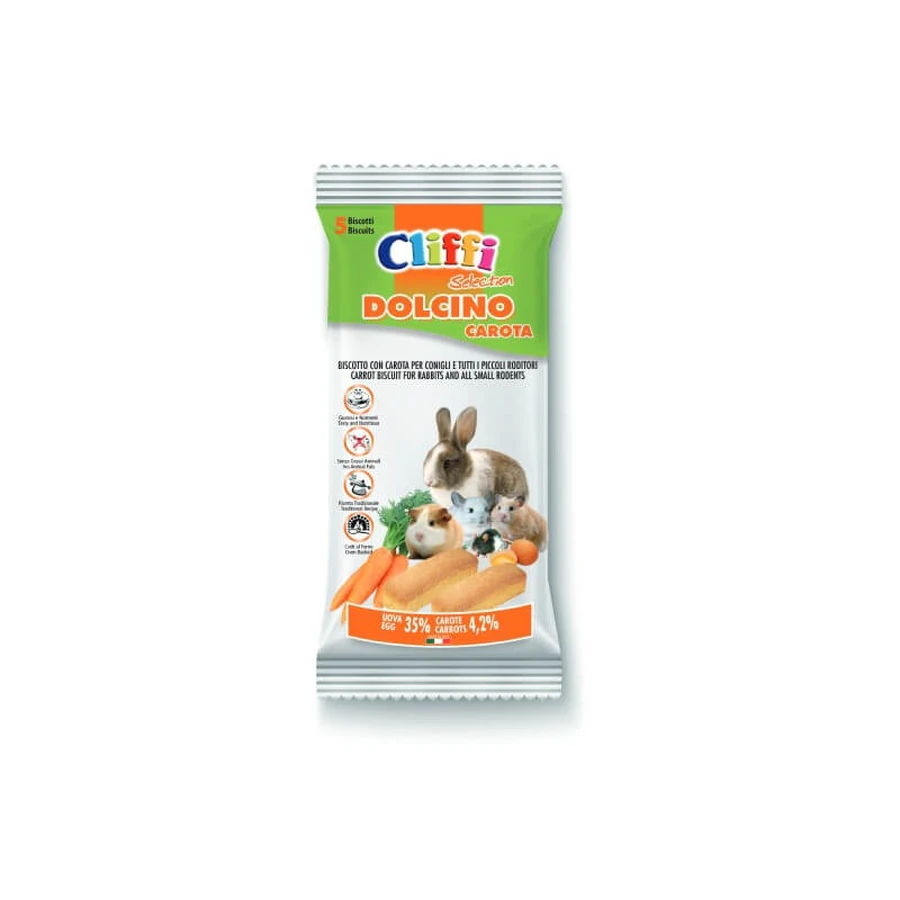 Cliffi Karotten-Leckerli – Ergänzungsfuttermittel für Kaninchen und Kleinnager, 35 g