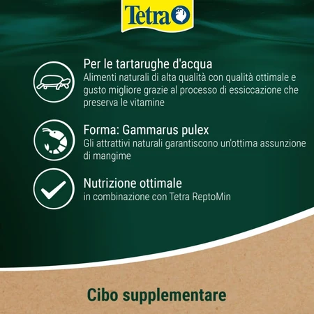 Tetra Gammarus - alimento complementario para tortugas, 1 litro