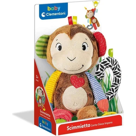 Clementoni Baby: zingende, spelende en leerzame interactieve pluche aap