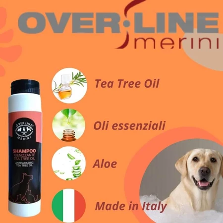 Maurizio Merini Over Line – Desinfektionsshampoo für Haustiere, 250 ml