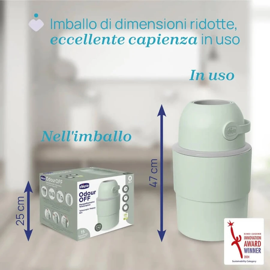 Chicco Odor Off Green - Telescopische luieremmer