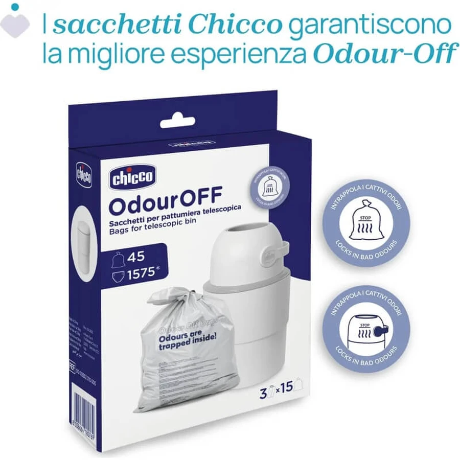 Chicco Odor Off Green - Telescopische luieremmer