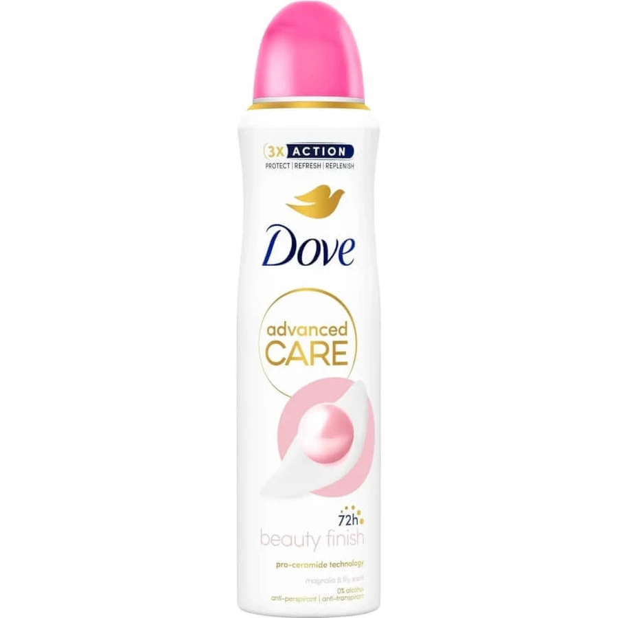 Dove Advanced Care Beauty Finish con aroma a magnolia y lirio - Desodorante en spray, 150 ml