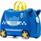 Trunki Blauer Polizeiwagen-Reisekoffer zum Draufreiten