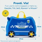 Trunki Blauer Polizeiwagen-Reisekoffer zum Draufreiten