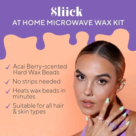  Sliick Brazilian Wax-starterset voor gezicht en lichaam – Complete magnetron-set