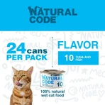 Natural Code 10 ton și pești albi mici – hrană complementară pentru pisici, 85 g