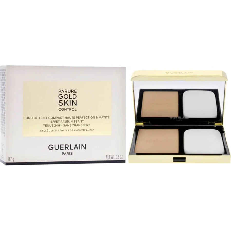 Coffret Guerlain Gold Skin Control - Fond de teint compact mat - N° 3N Neutre