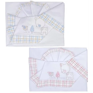 Andy &amp; Helen „Next to Me“ Maxi-Bettwäscheset für Kinderbetten – 2 Laken und 1 Kissenbezug – Sky