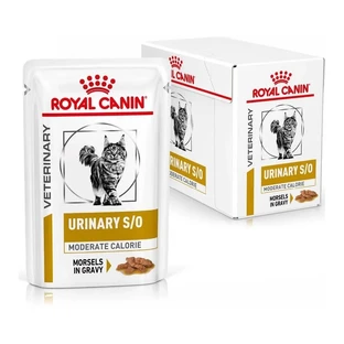 Royal Canin Urinary S-O Moderate Calorie – Alleinfuttermittel für Katzen mit Struvit-Steinen, 12 Beutel à 85 g