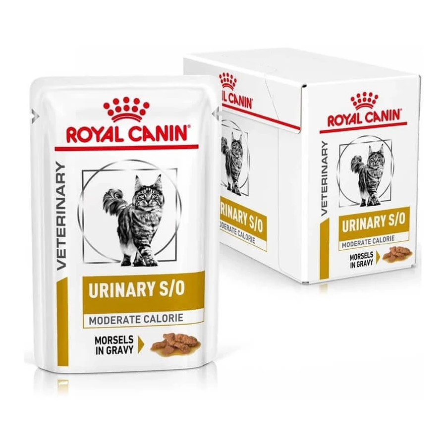 Royal Canin Urinary S-O Moderate Calorie – Alleinfuttermittel für Katzen mit Struvit-Steinen, 12 Beutel à 85 g