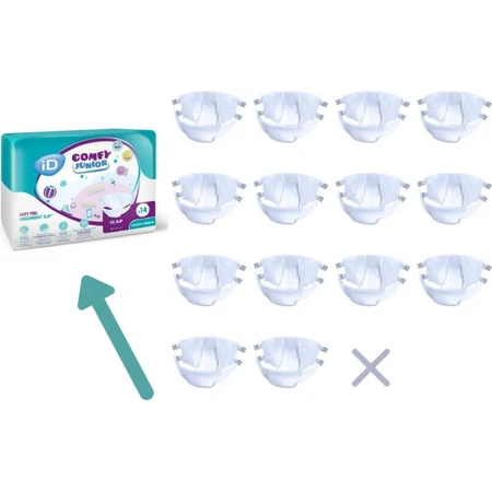 Serenity id comfy junior slip - 14 diapers, size XS