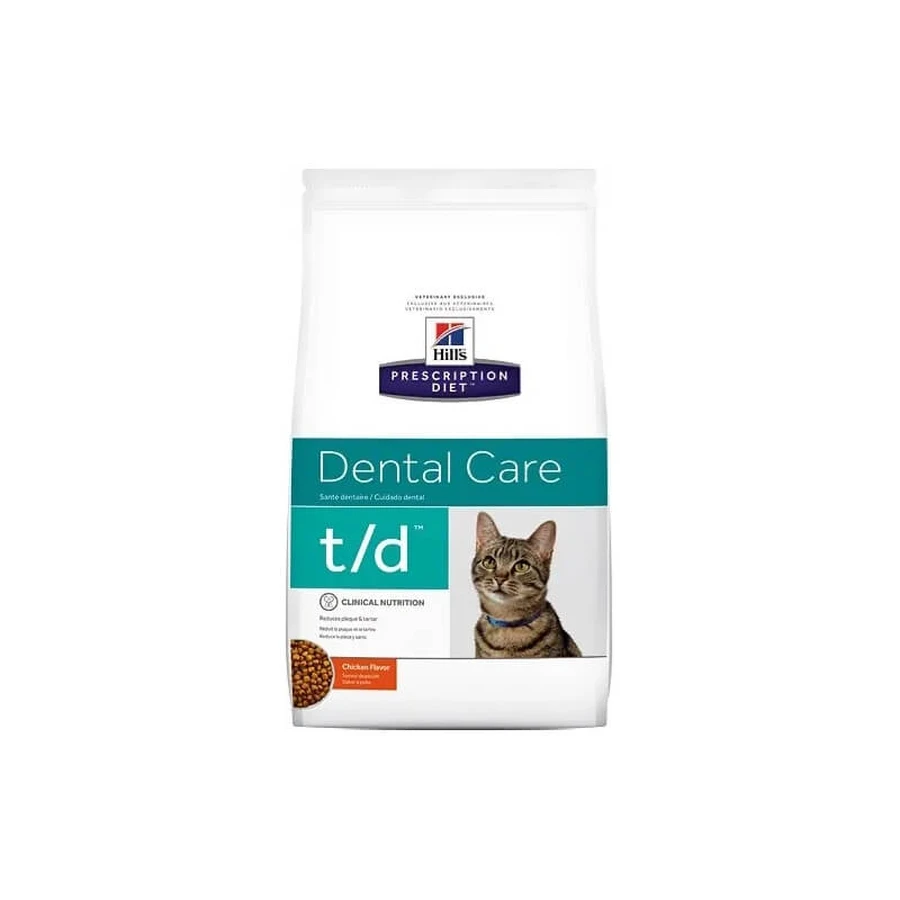 Hill's Prescription Diet t/d Dental Health: pienso seco para gatos para la salud bucodental, 1,5 kg