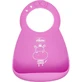 Babero ajustable de silicona rosa de Chicco