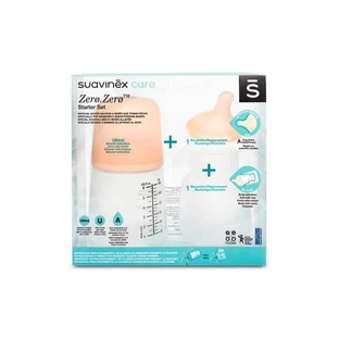 Suavinex zerozero Starter Set for Babies - Bottle with Pacifier