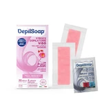 Depilsoap for Sensitive Skin - 20 facial hair removal strips + 4 disposable wipes