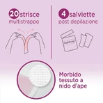 Depilsoap for Sensitive Skin - 20 facial hair removal strips + 4 disposable wipes
