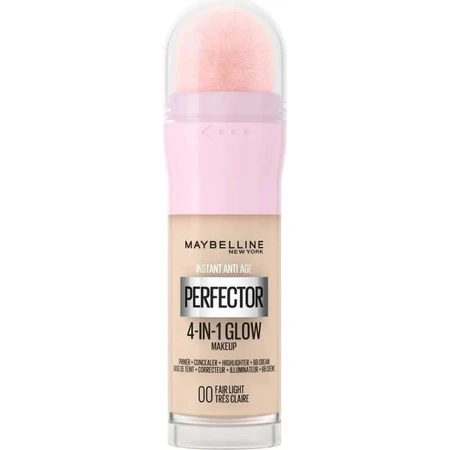 Maybelline Instant Age Rewind Perfector 4 en 1 Glow Makeup - Base de maquillaje iluminadora - N.º 00 Fair Light