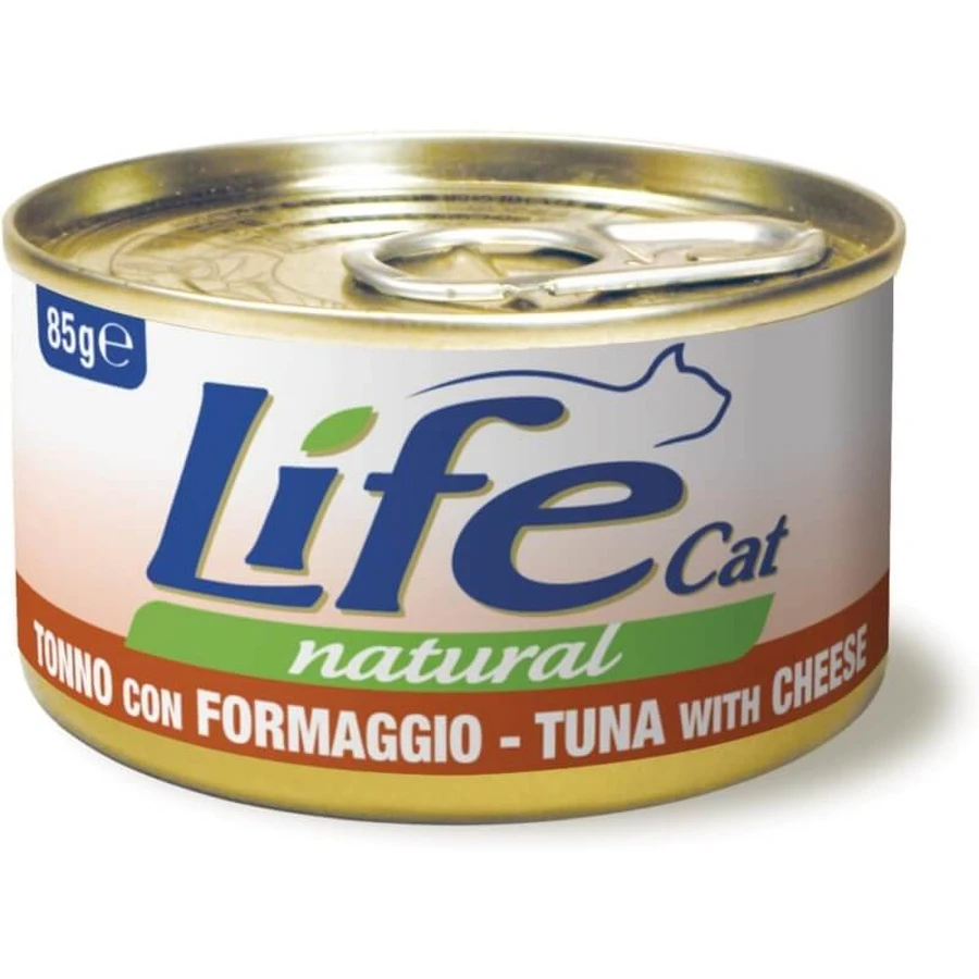 Life Petcare Life Cat Natural Tuna with Cheese - Wet Cat Food, 85 g