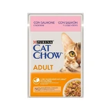 Purina Cat Chow Adult Salmón y judías verdes - Alimento completo para gatos adultos, 85 g