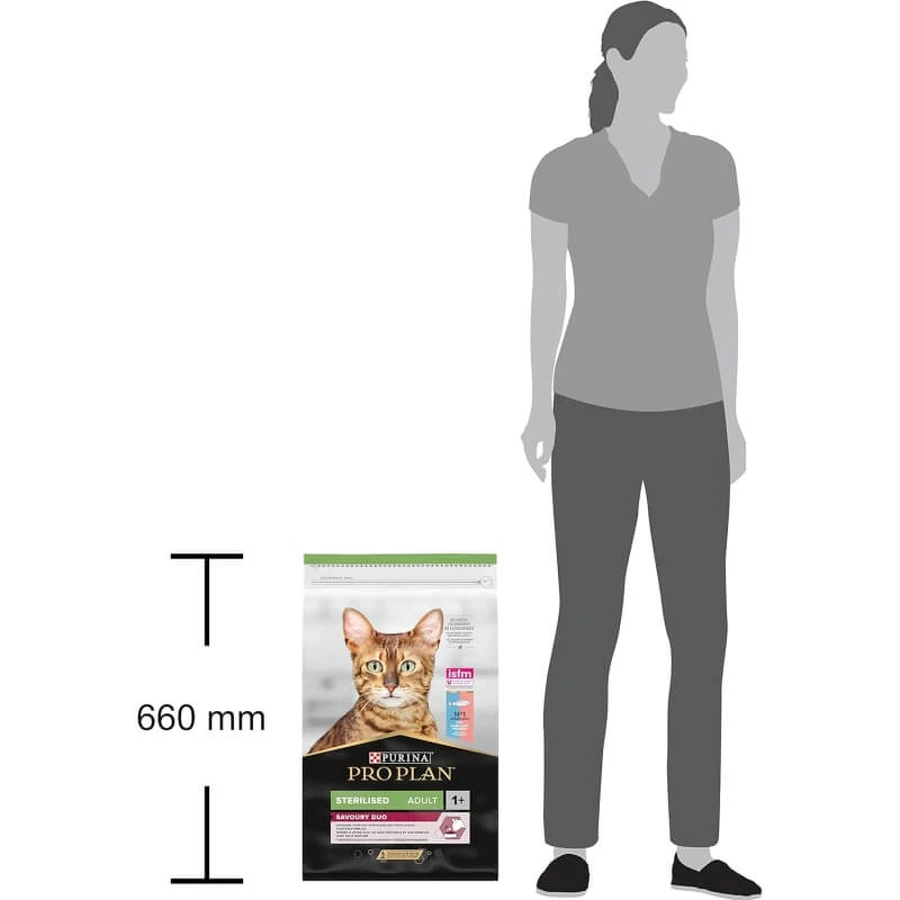 Purina Pro Plan Sterilized Adult Savory Duo: Kabeljauw met forel - Compleet voer voor gesteriliseerde katten, 10 kg