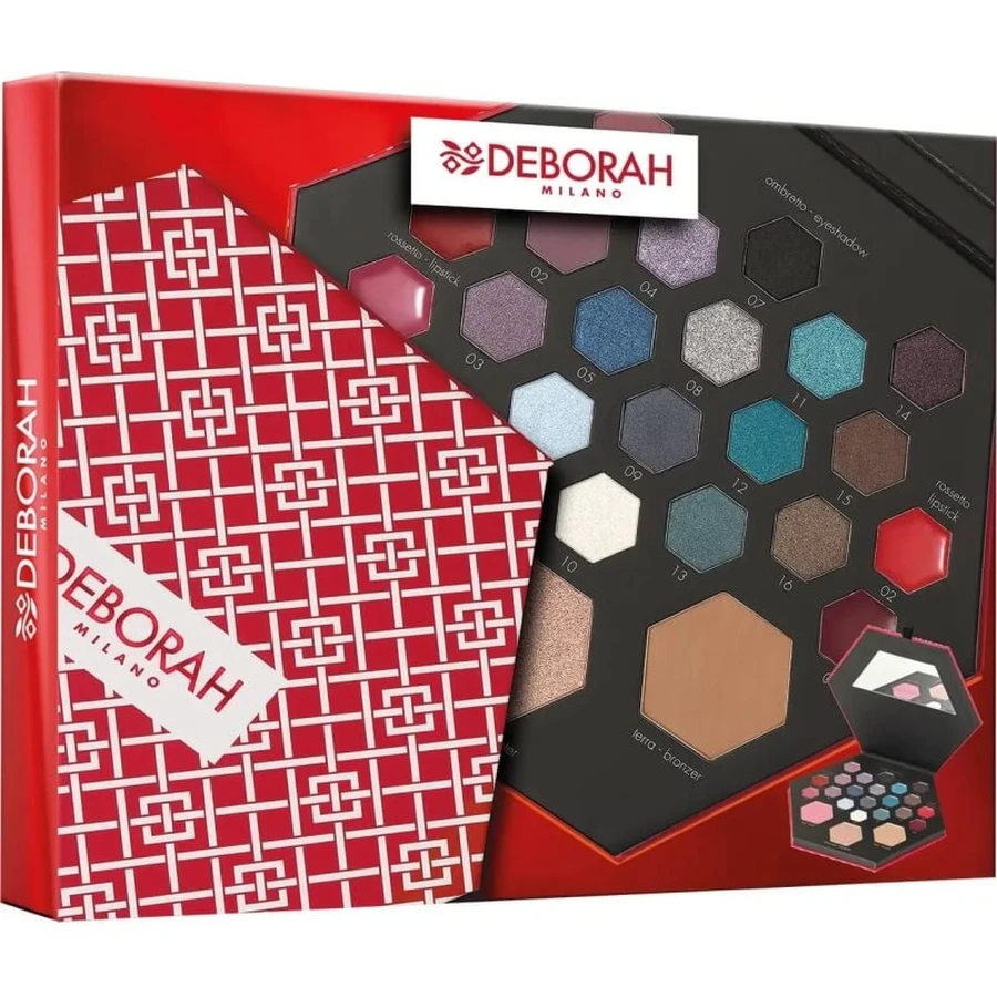 Coffret cadeau de maquillage et de beauté Deborah n° 2 : Teintes froides - Sac cadeau
