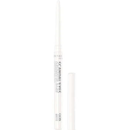 Rimmel ScandalEyes Exaggerate - Lápiz de ojos automático resistente al agua n.º 005 White Snow