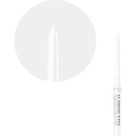 Rimmel ScandalEyes Exaggerate - Lápiz de ojos automático resistente al agua n.º 005 White Snow