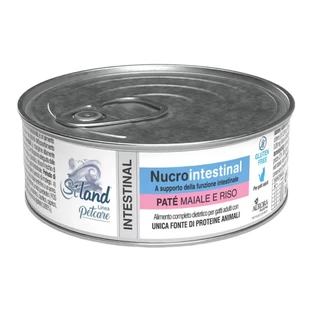 Aurora Biofarma Siland Nucrointestinal – pateu de porc și orez – hrană completă pentru pisici adulte, pentru sănătatea tractului intestinal, 85 g