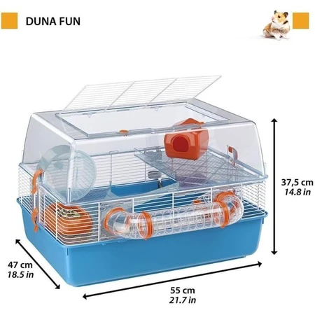 Ferplast Duna fun - gabbia per roditori su 3 piani con tubi interattivi + accessori