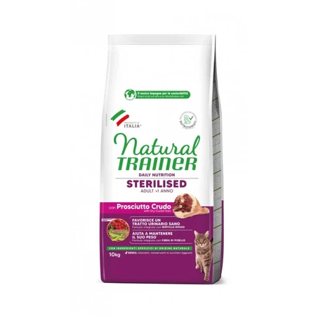 Natural Trainer Natural Trainer Daily Nutrition prosciutto crudo – hrană completă pentru pisici adulte sterilizate, 10 kg