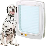 Ferplast Swing 15 Weiß – Schwingtür für mittelgroße bis große Hunde mit Tunnel und 4-Wege-Verriegelungsmechanismus, 41,2 x 9,6 x H 48,2 cm