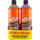 Mr. Muscle 3-in-1 afvoerreinigingsgel - verpakking met 2 x 1000 ml