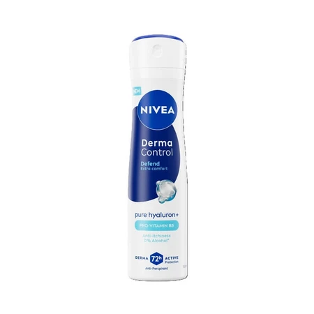 Nivea Derma Control Defend 72h - Body Spray with Notes of Cocoa, Ambergris, and Avola Almond, 150 ml