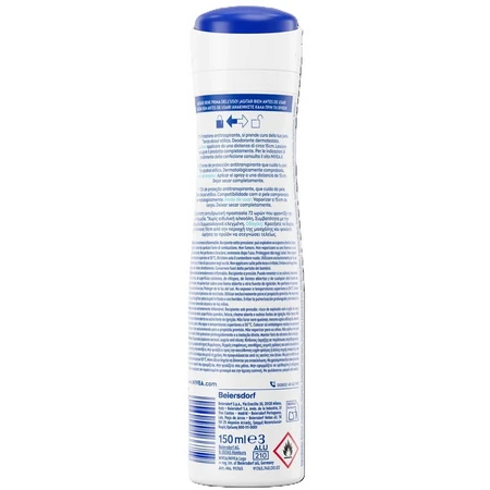 Nivea Derma Control Defend 72h - Body Spray with Notes of Cocoa, Ambergris, and Avola Almond, 150 ml
