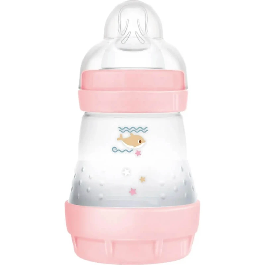 Mam Easy Start Anti-Colic 0m+ – 160-ml-Silikonflasche – Mädchen