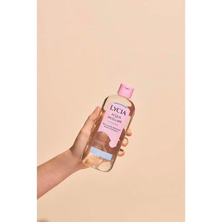 Agua micelar Lycia: desmaquillante hidratante sin aclarado para piel sensible, 400 ml