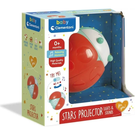 Clementoni Stars Projektor – Licht und Töne – Projektor für Kleinkinder ab 0 Monaten