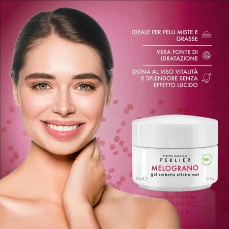 Perlier Pomegranate - Matte-Finish Sorbet Gel, 50 ml