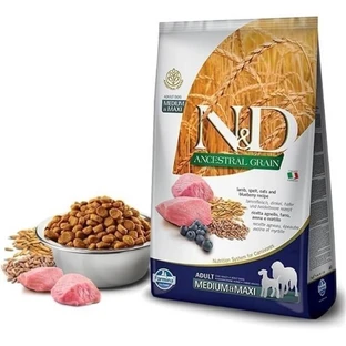 Farmina N&amp;d Ancestral Grain Adult Medium &amp; Maxi con cordero y arándanos - Pienso completo para perros, 2,5 kg