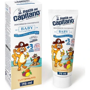 Captain Baby Zahnpasta – Geschmack „Mischfrucht“, ab 3 Jahren, 75 ml