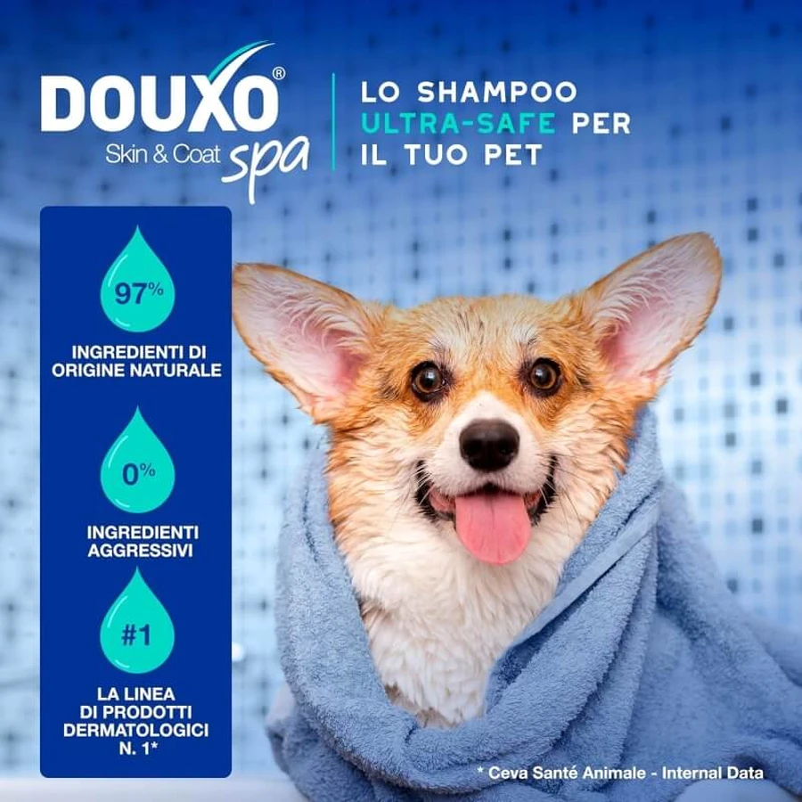 Ceva Animal Health Douxo, S.p.A. - Hydraterende anti-geur shampoo voor honden, 250 ml