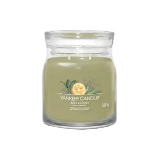 Yankee Candle Sage &amp; Citrus - Bougie parfumée Signature, format moyen, 368 g