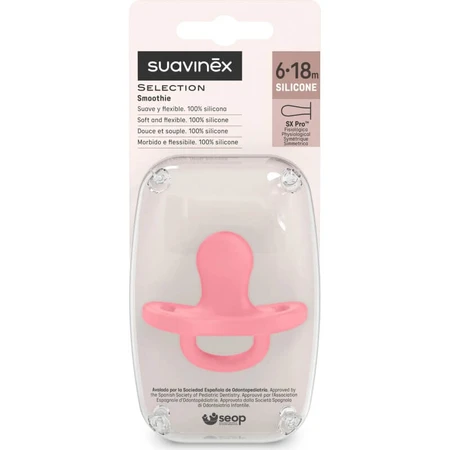 Suavinex Color Essence – Silikon-Schnuller für 6–18 Monate – Fuchsia