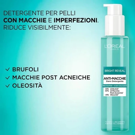 L'Oréal Paris Bright Reveal – Reinigungsgel-Serum gegen Pigmentflecken, 150 ml