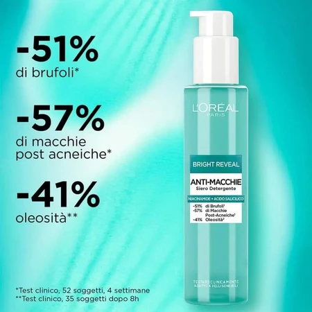 L'Oréal Paris Bright Reveal – Reinigungsgel-Serum gegen Pigmentflecken, 150 ml