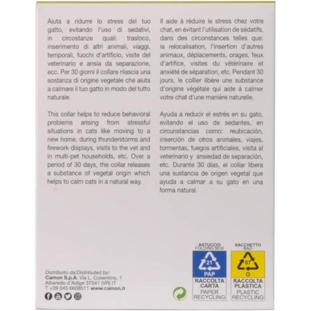 Camon Aequilibria – 30-Tage-Anti-Stress-Katzenhalsband, 35 cm