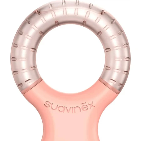 Suavinex Kühl-Beißring – Beißring für Kinder ab 4 Monaten, rosa