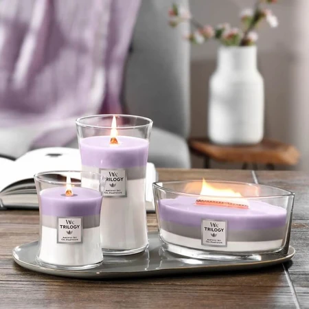Woodwick Trilogy - amnet sky - grande bougie parfumée, 609 g